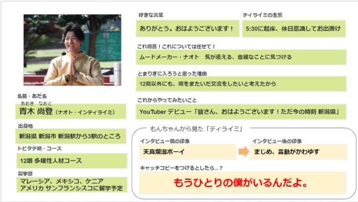 後期メンバー紹介 とまりぎ北信越コア 前編 とまりぎ